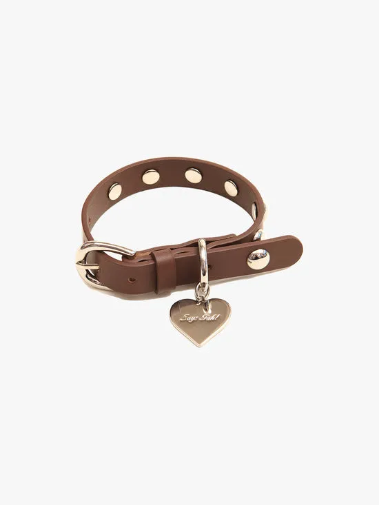 Dog Stud Collar Brown Pet Lisa Says Gah Women