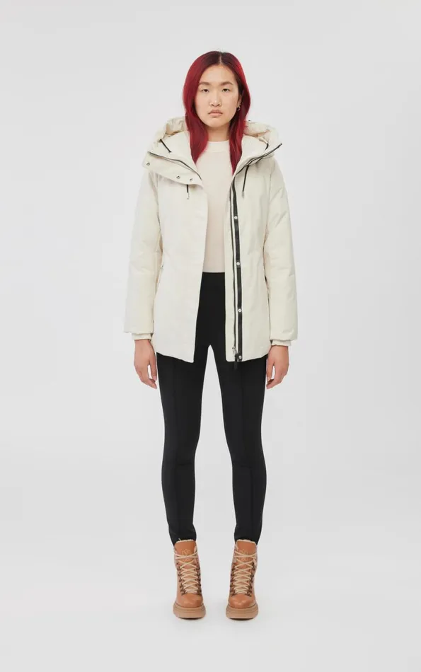 Downs and Jackets Women Mackage JENI 2in1 Down Parka With Removable Bib And Natural Fur Black