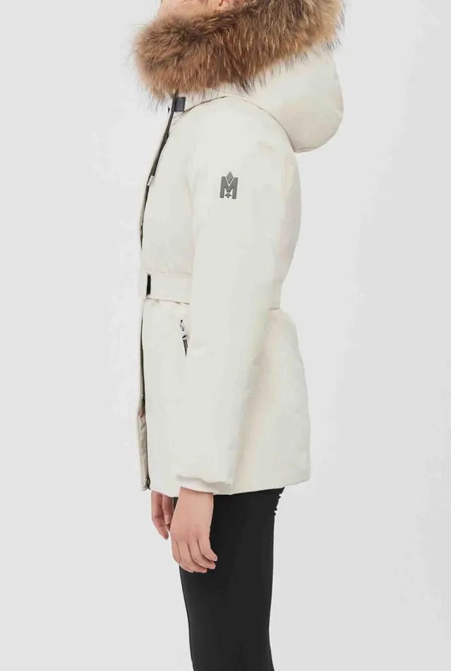 Downs and Jackets Women Mackage JENI 2in1 Down Parka With Removable Bib And Natural Fur Black