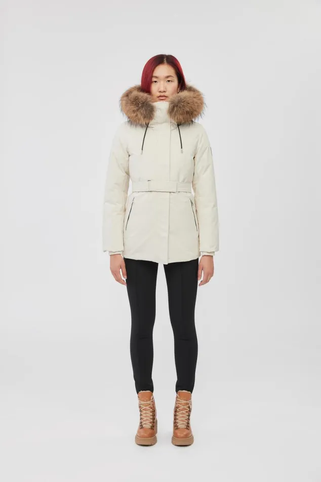 Downs and Jackets Women Mackage JENI 2in1 Down Parka With Removable Bib And Natural Fur Black