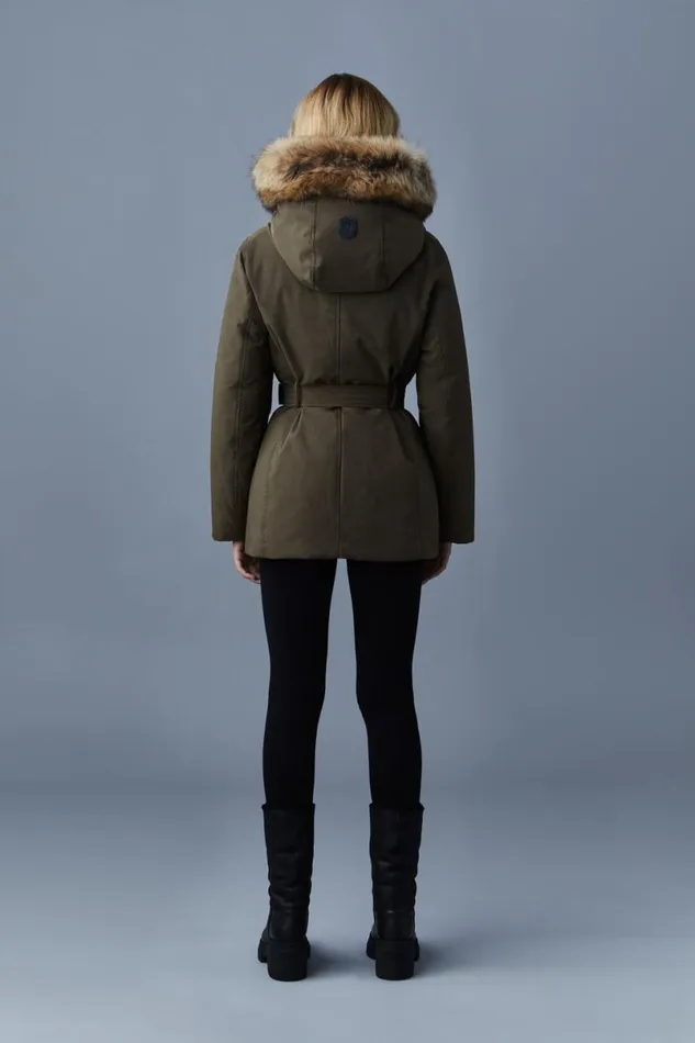 Downs and Jackets Women Mackage JENI 2in1 Down Parka With Removable Bib And Natural Fur Black