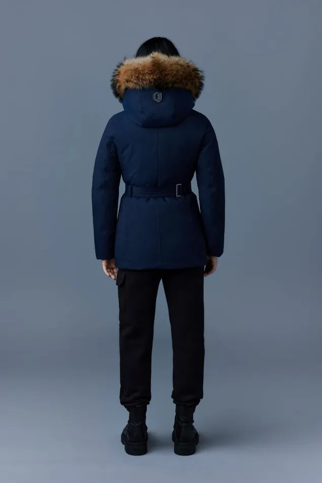 Downs and Jackets Women Mackage JENI 2in1 Down Parka With Removable Bib And Natural Fur Black