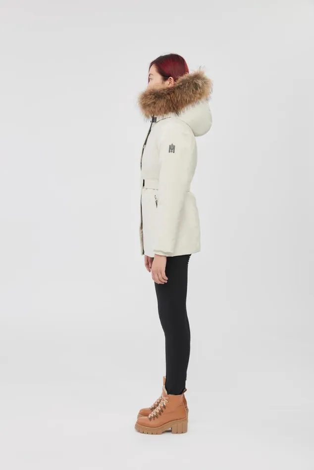 Downs and Jackets Women Mackage JENI 2in1 Down Parka With Removable Bib And Natural Fur Black