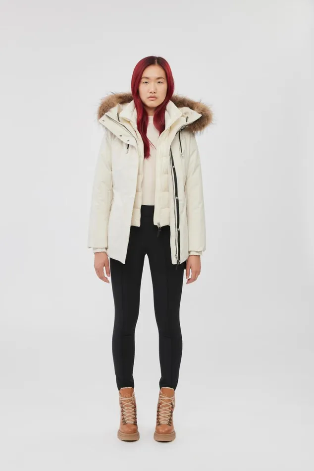 Downs and Jackets Women Mackage JENI 2in1 Down Parka With Removable Bib And Natural Fur Black