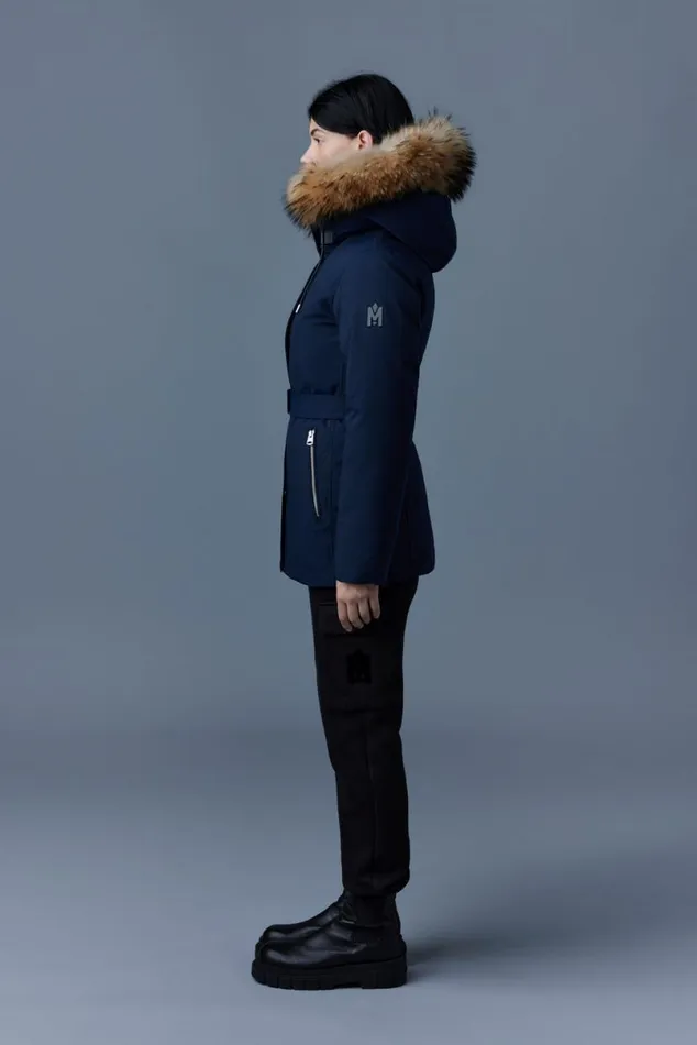 Downs and Jackets Women Mackage JENI 2in1 Down Parka With Removable Bib And Natural Fur Black