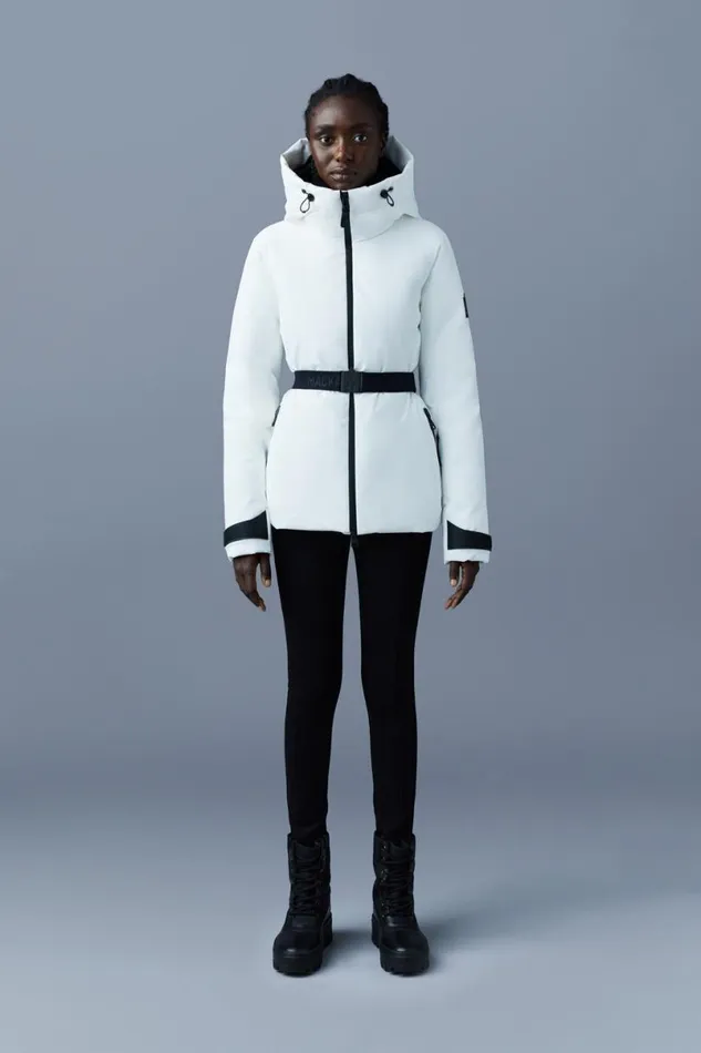 Downs and Jackets Women Mackage KRYSTAL Agile360 Belted Down Ski Jacket With Hood Black Downs and Jackets Women Mackage KRYSTAL Agile360 Belted Down Ski Jacket With Hood Black