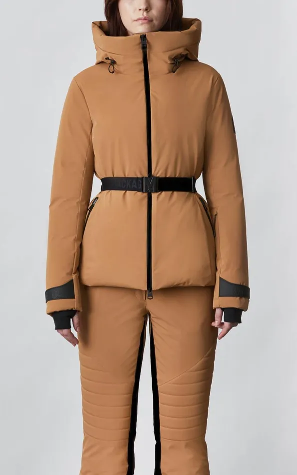 Downs and Jackets Women Mackage KRYSTAL Agile360 Belted Down Ski Jacket With Hood Black Downs and Jackets Women Mackage KRYSTAL Agile360 Belted Down Ski Jacket With Hood Black
