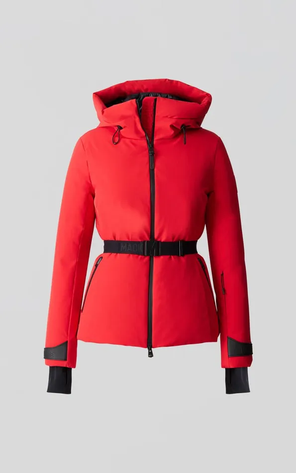 Downs and Jackets Women Mackage KRYSTAL Agile360 Belted Down Ski Jacket With Hood Black Downs and Jackets Women Mackage KRYSTAL Agile360 Belted Down Ski Jacket With Hood Black