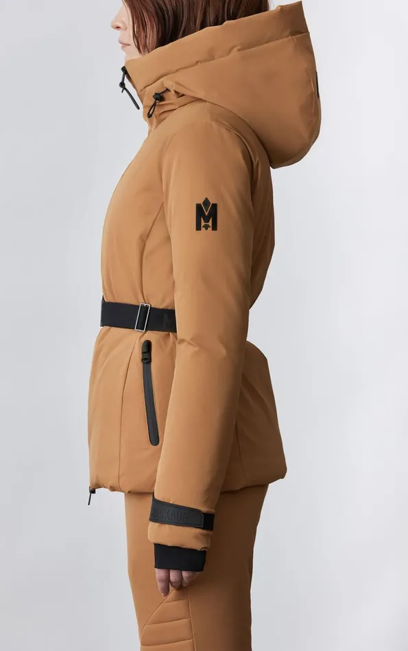 Downs and Jackets Women Mackage KRYSTAL Agile360 Belted Down Ski Jacket With Hood Black Downs and Jackets Women Mackage KRYSTAL Agile360 Belted Down Ski Jacket With Hood Black