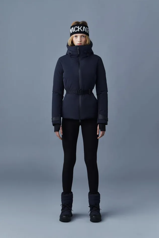 Downs and Jackets Women Mackage KRYSTAL Agile360 Belted Down Ski Jacket With Hood Black Downs and Jackets Women Mackage KRYSTAL Agile360 Belted Down Ski Jacket With Hood Black