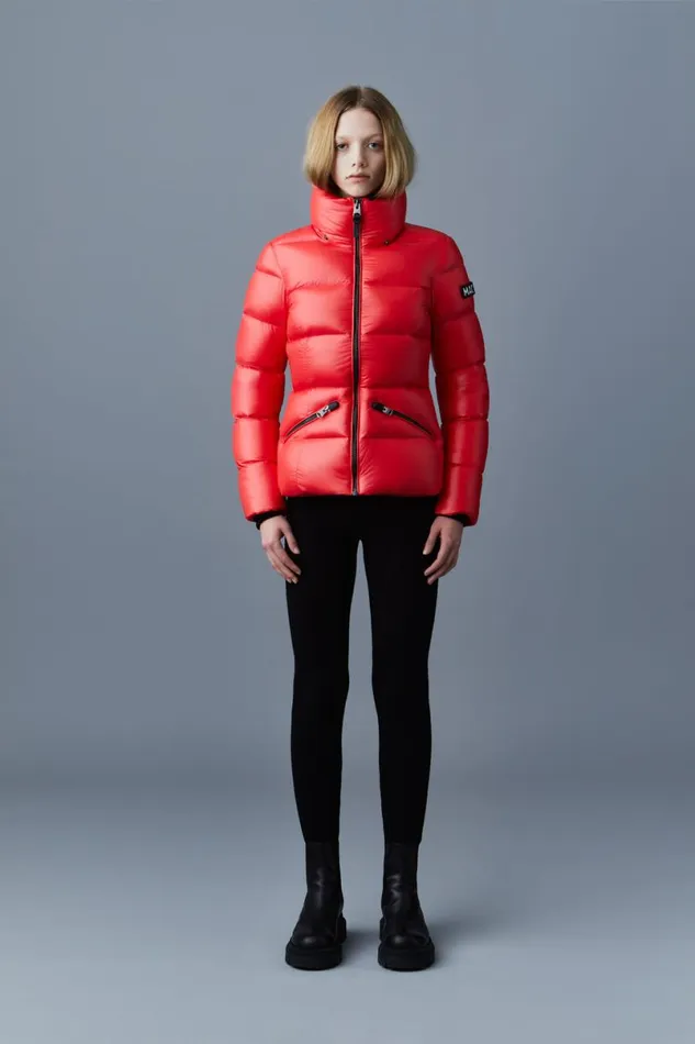 Downs and Jackets Women Mackage MADALYN Lustrous Light Down Jacket With Hood For Ladies White Downs and Jackets Women Mackage MADALYN Lustrous Light Down Jacket With Hood For Ladies White