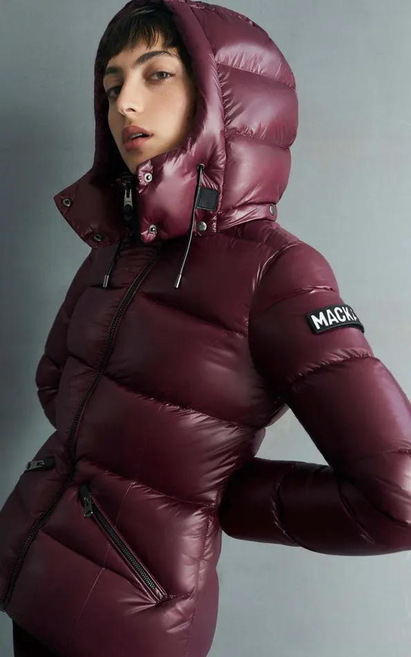 Downs and Jackets Women Mackage MADALYN Lustrous Light Down Jacket With Hood For Ladies White Downs and Jackets Women Mackage MADALYN Lustrous Light Down Jacket With Hood For Ladies White