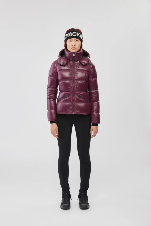 Downs and Jackets Women Mackage MADALYN Lustrous Light Down Jacket With Hood For Ladies White Downs and Jackets Women Mackage MADALYN Lustrous Light Down Jacket With Hood For Ladies White