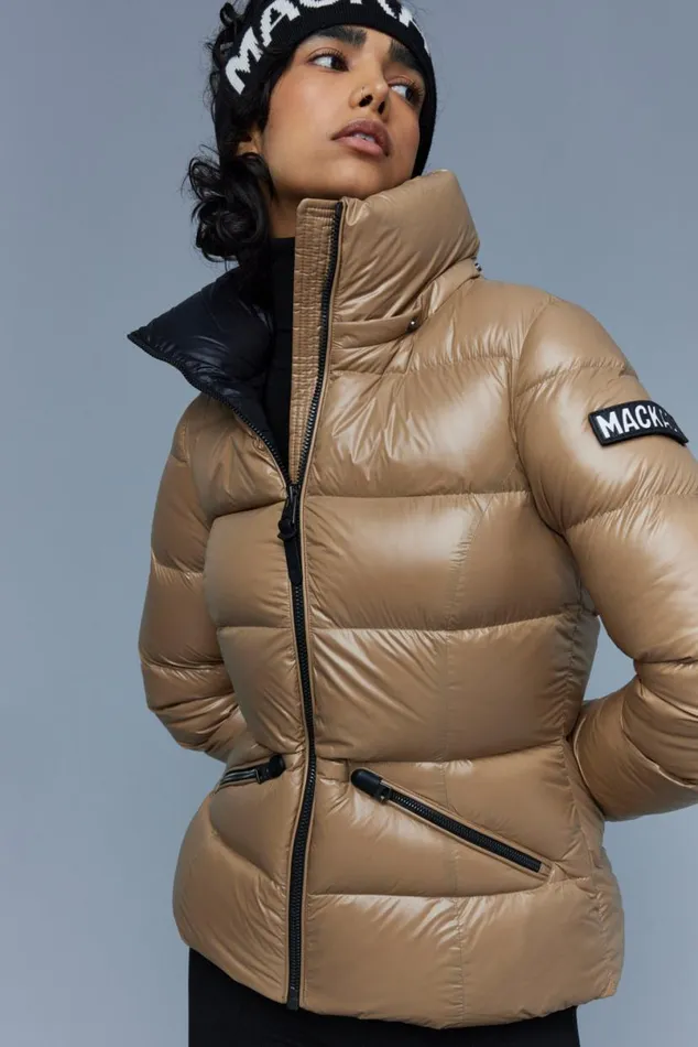 Downs and Jackets Women Mackage MADALYN Lustrous Light Down Jacket With Hood For Ladies White Downs and Jackets Women Mackage MADALYN Lustrous Light Down Jacket With Hood For Ladies White