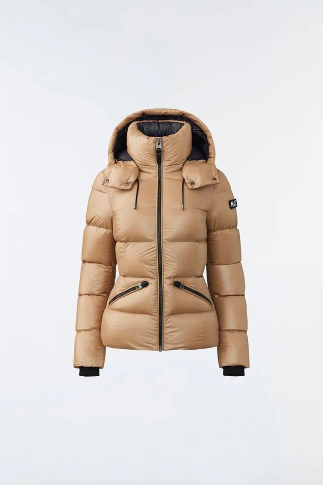 Downs and Jackets Women Mackage MADALYN Lustrous Light Down Jacket With Hood For Ladies White Downs and Jackets Women Mackage MADALYN Lustrous Light Down Jacket With Hood For Ladies White