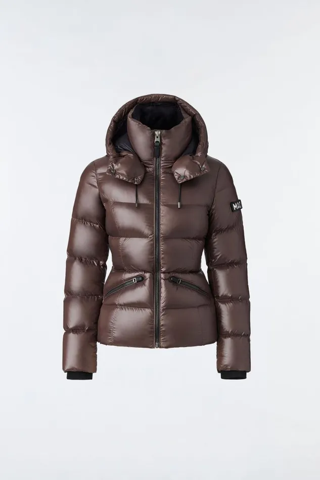Downs and Jackets Women Mackage MADALYN Lustrous Light Down Jacket With Hood For Ladies White Downs and Jackets Women Mackage MADALYN Lustrous Light Down Jacket With Hood For Ladies White