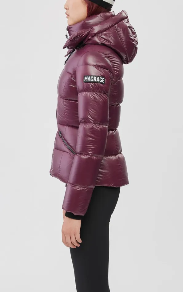 Downs and Jackets Women Mackage MADALYN Lustrous Light Down Jacket With Hood For Ladies White Downs and Jackets Women Mackage MADALYN Lustrous Light Down Jacket With Hood For Ladies White