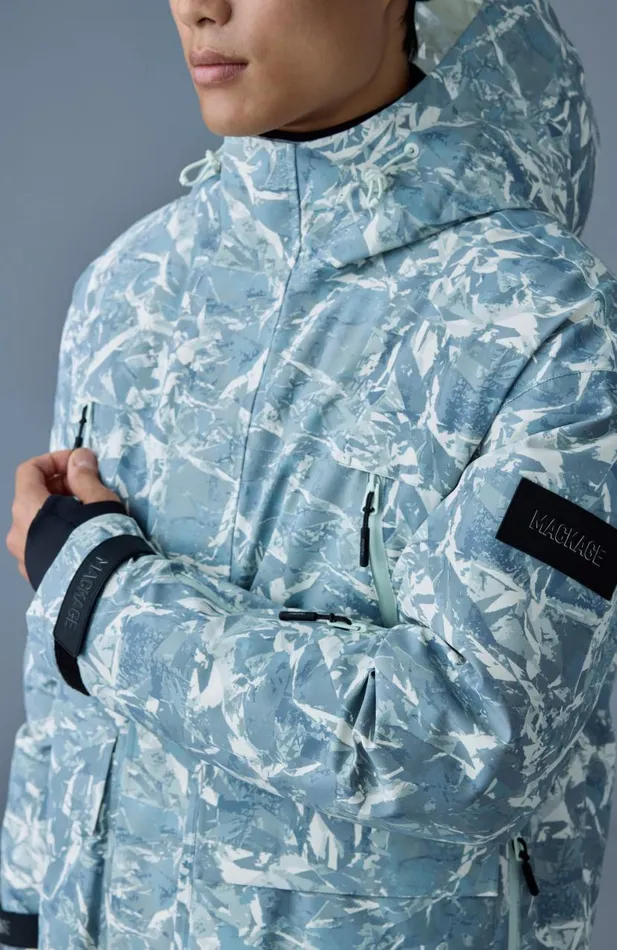 Downs and Parkas Men Mackage FROSTFP Medium Down Ski Jacket Sky Blue Frost