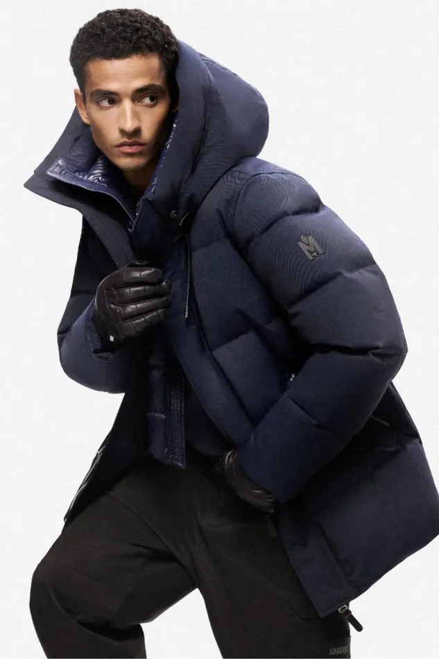 Downs and Parkas Men Mackage GRAYDON 2in1 Lustrous Light Down Jacket Trench
