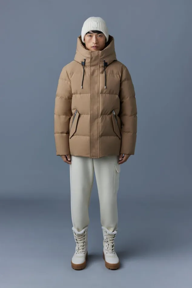 Downs and Parkas Men Mackage GRAYDON 2in1 Lustrous Light Down Jacket Trench