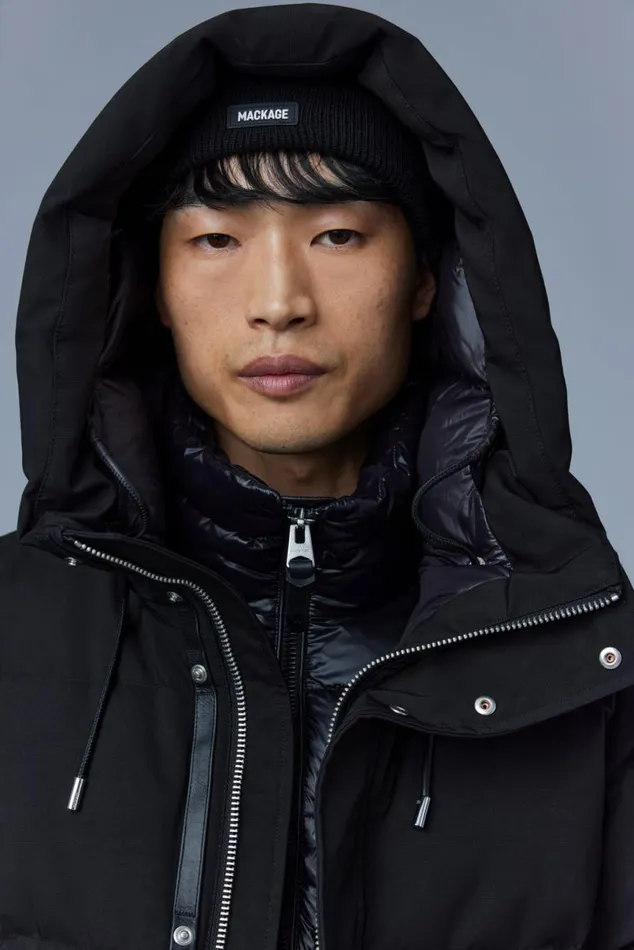 Downs and Parkas Men Mackage GRAYDON 2in1 Lustrous Light Down Jacket Trench