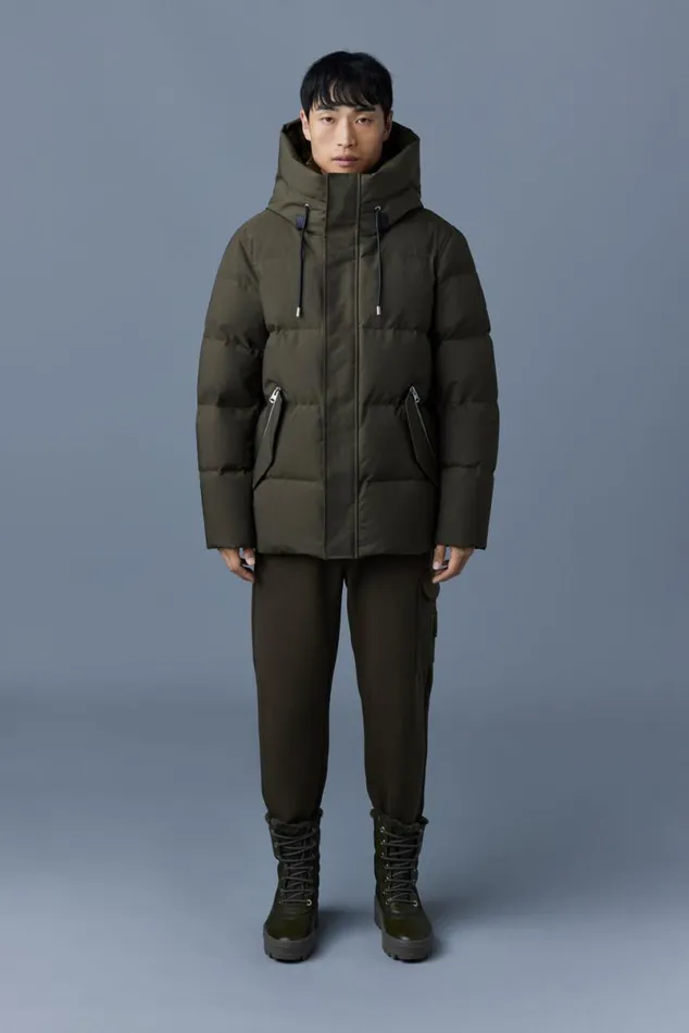 Downs and Parkas Men Mackage GRAYDON 2in1 Lustrous Light Down Jacket Trench