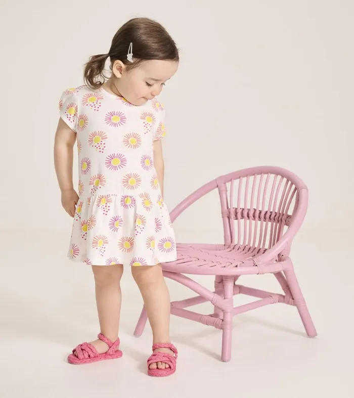 Dresses Baby and Toddler Hatley Baby and Toddler Girls Heart Suns Gathered Dress