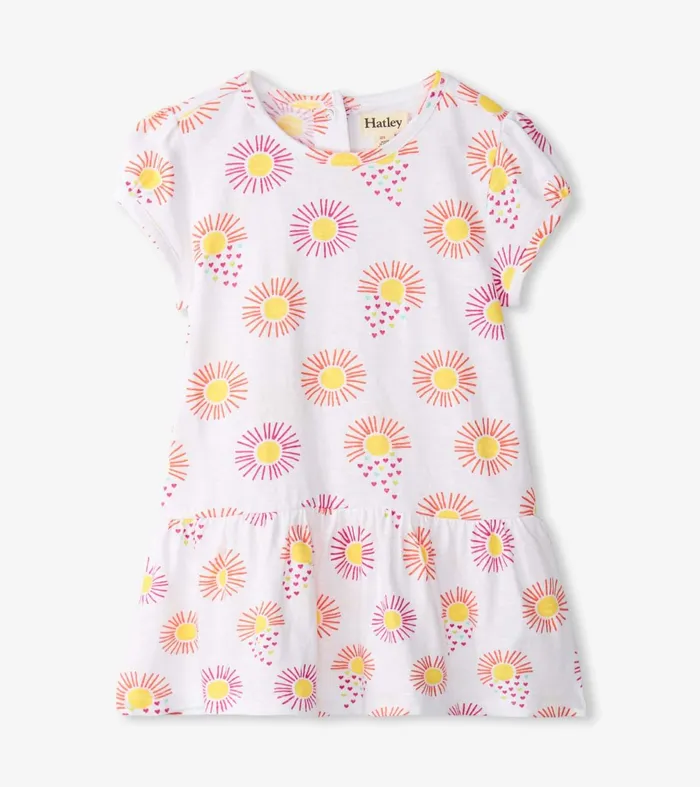 Dresses Baby and Toddler Hatley Baby and Toddler Girls Heart Suns Gathered Dress