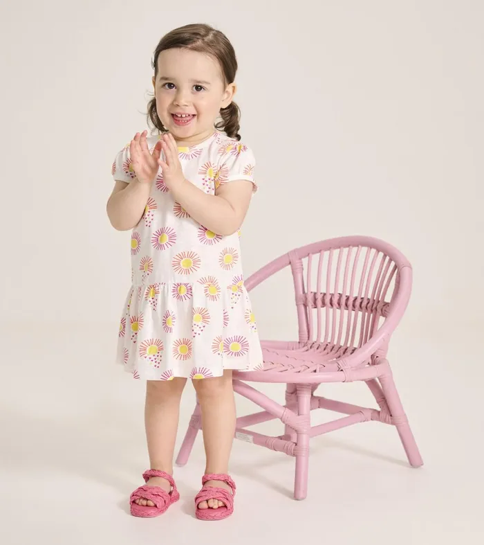 Dresses Baby and Toddler Hatley Baby and Toddler Girls Heart Suns Gathered Dress