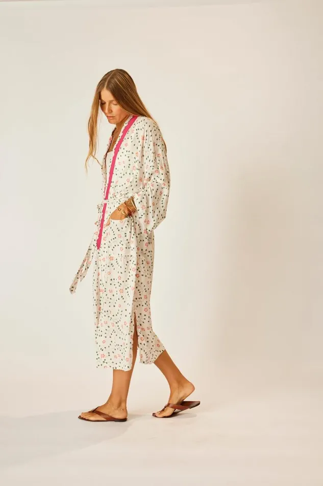 Dresses Shop Natalie Martin DIANE LONG ROBE Pinwheel Cotton