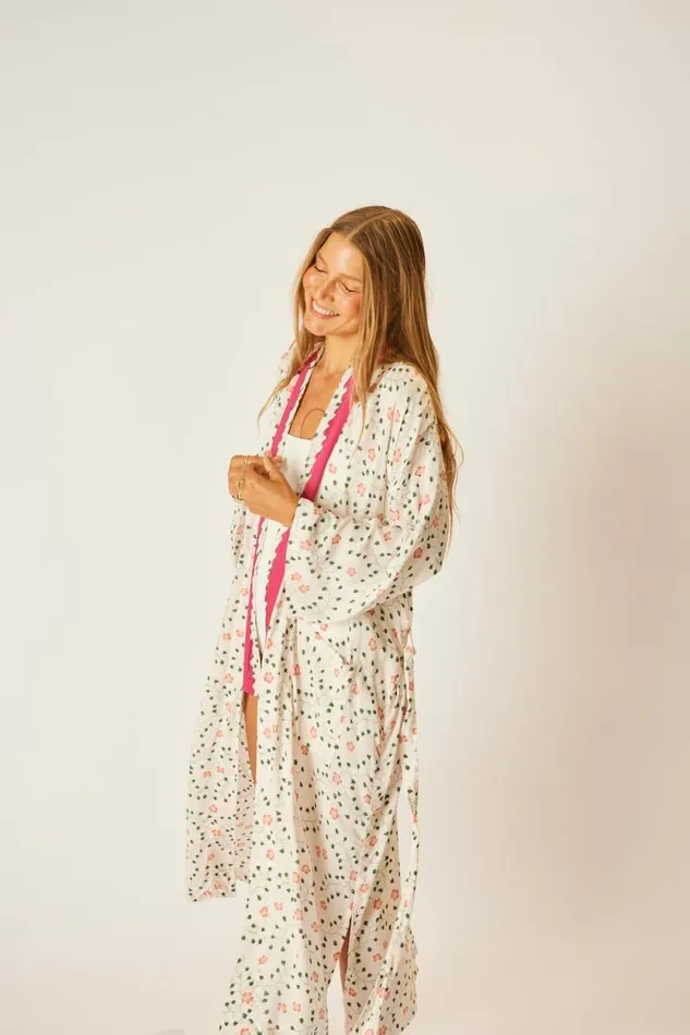 Dresses Shop Natalie Martin DIANE LONG ROBE Pinwheel Cotton
