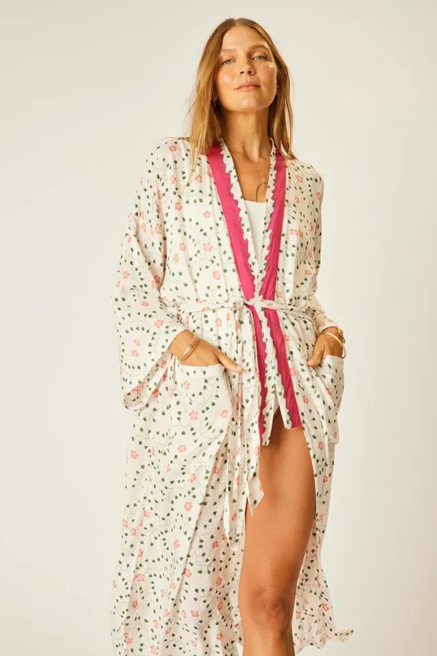 Dresses Shop Natalie Martin DIANE LONG ROBE Pinwheel Cotton