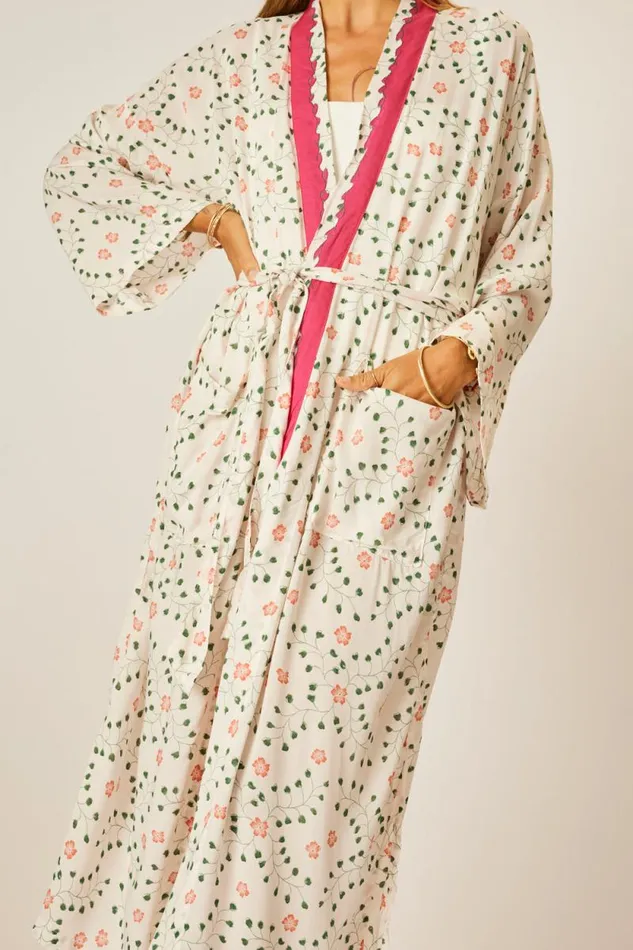 Dresses Shop Natalie Martin DIANE LONG ROBE Pinwheel Cotton