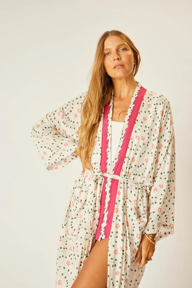 Dresses Shop Natalie Martin DIANE LONG ROBE Pinwheel Cotton