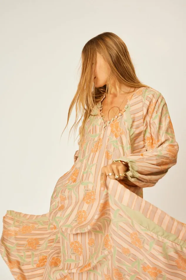 Dresses Shop Natalie Martin FIORE MAXI Chamomile Apricot