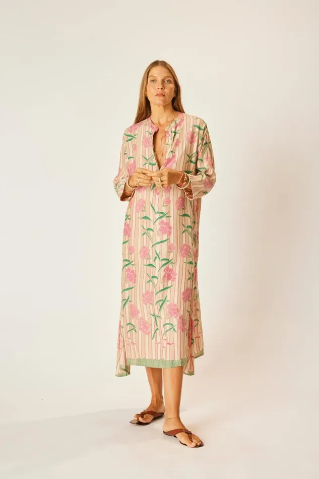 Dresses Shop Natalie Martin ISOBEL DRESS Chamomile Rose