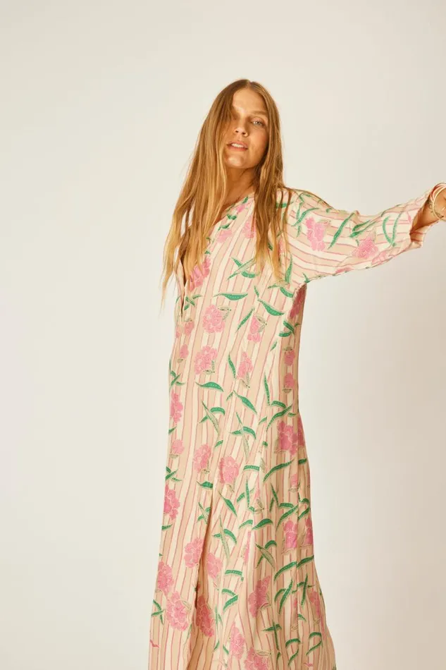 Dresses Shop Natalie Martin ISOBEL DRESS Chamomile Rose