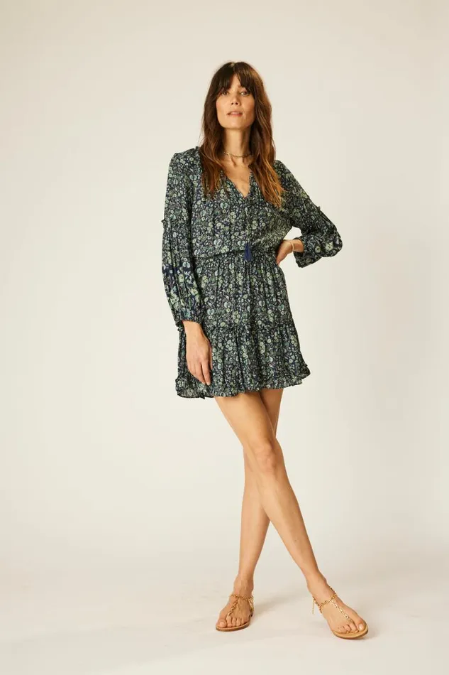 Dresses Shop Natalie Martin MAGGIE DRESS Petite Fleur Marine