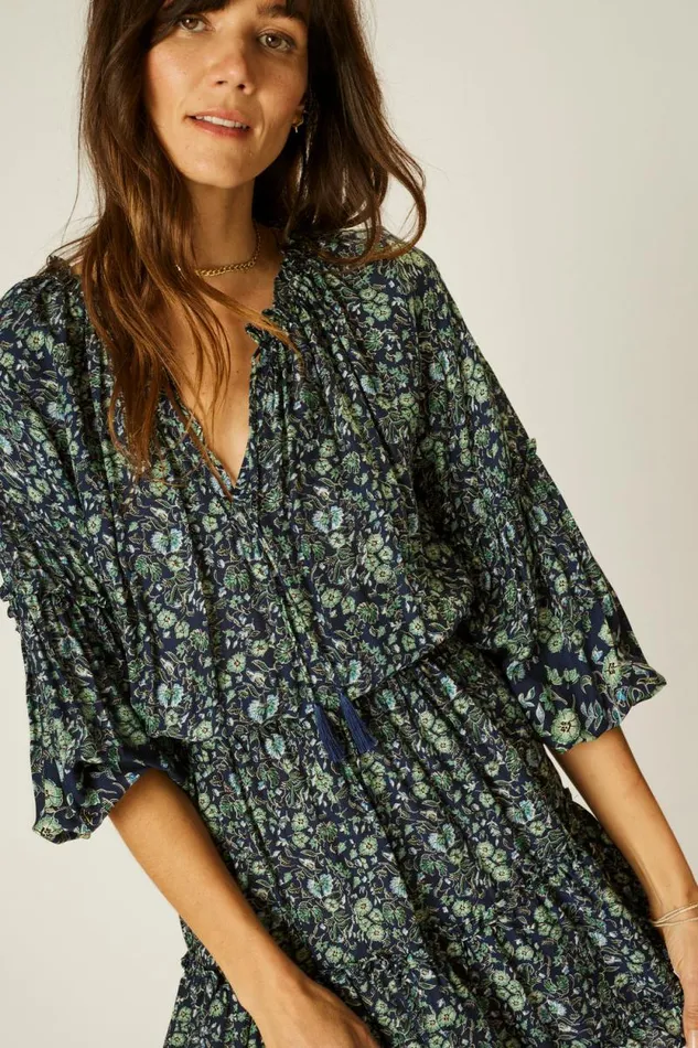 Dresses Shop Natalie Martin MAGGIE DRESS Petite Fleur Marine