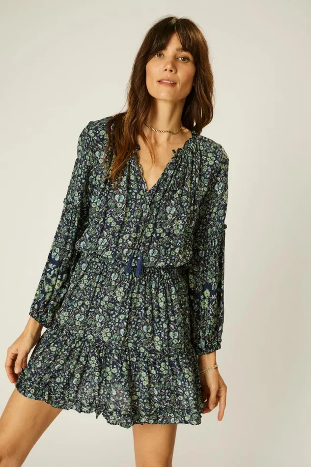 Dresses Shop Natalie Martin MAGGIE DRESS Petite Fleur Marine