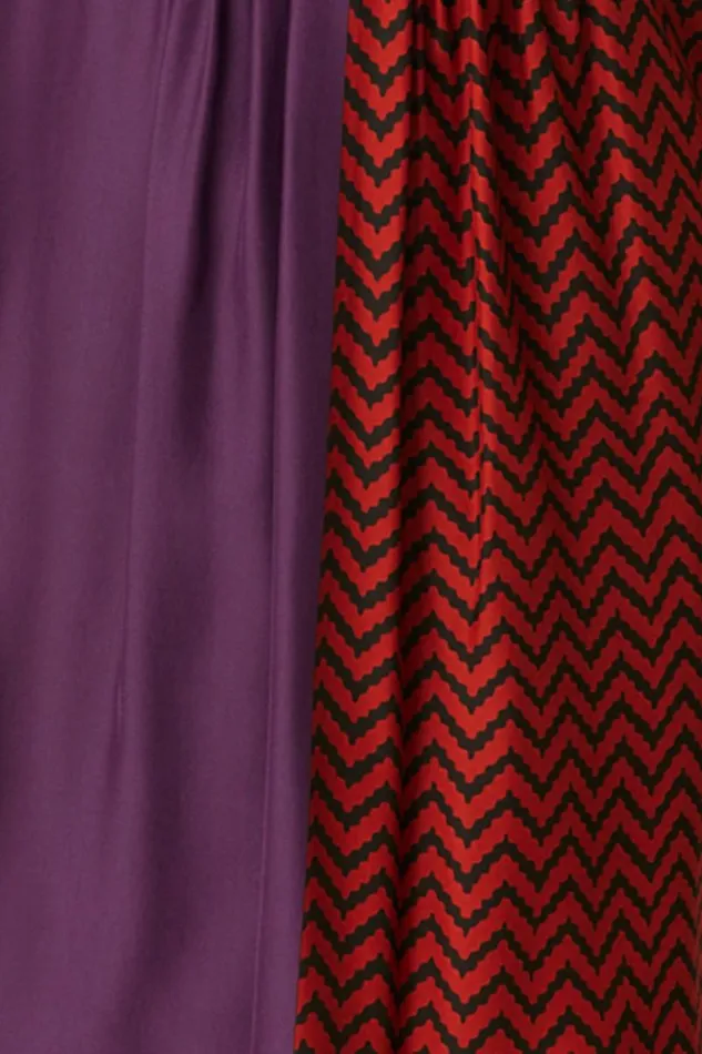 Dresses Shop Natalie Martin MARINA DRESS Block Zigzag Aubergine