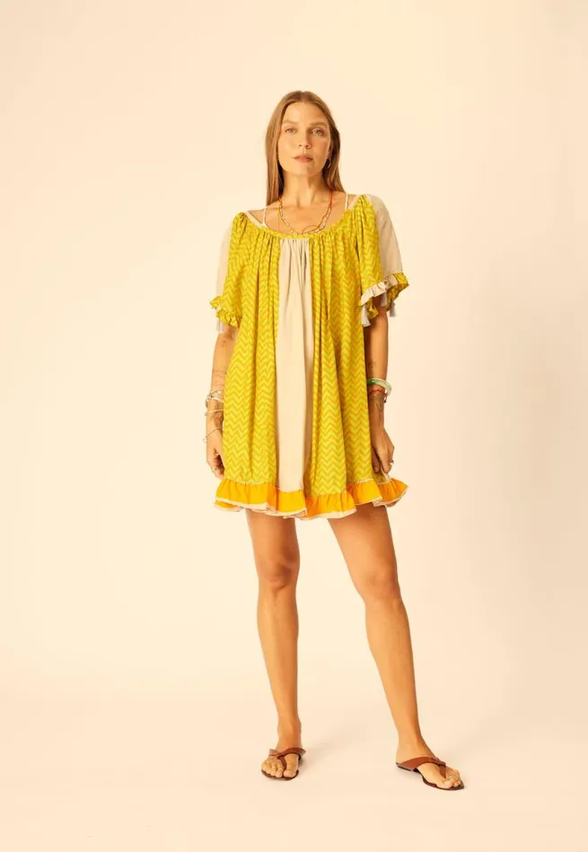 Dresses Shop Natalie Martin MARINA DRESS Block Zigzag Aubergine