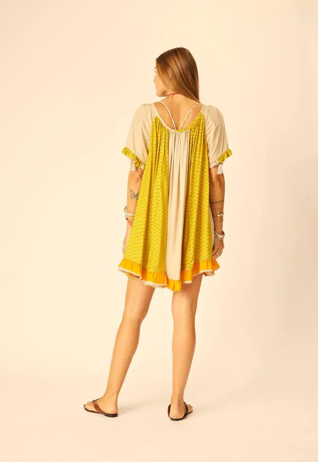 Dresses Shop Natalie Martin MARINA DRESS Block Zigzag Aubergine
