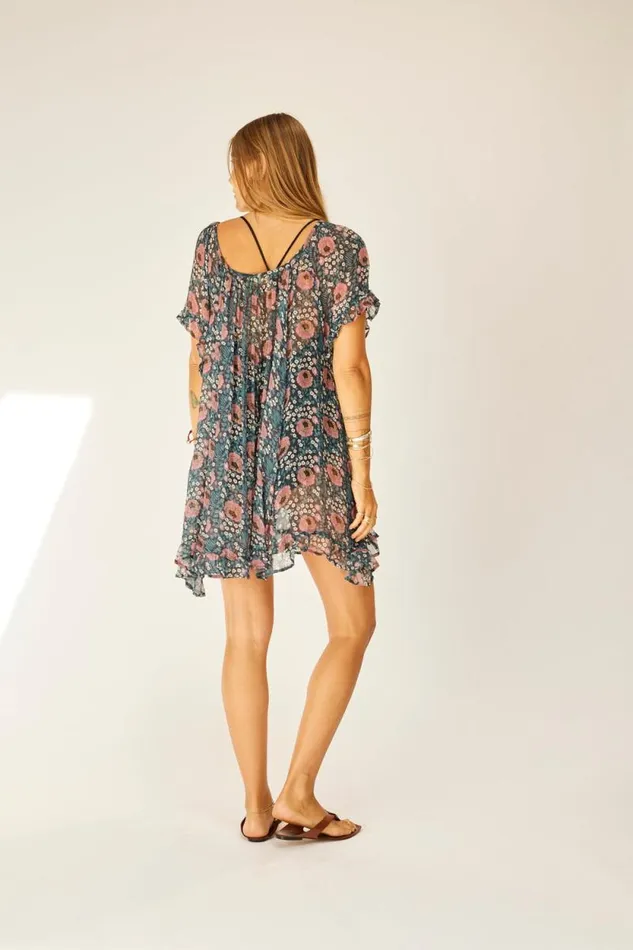 Dresses Shop Natalie Martin MARINA DRESS Vintage Flowers Indigo