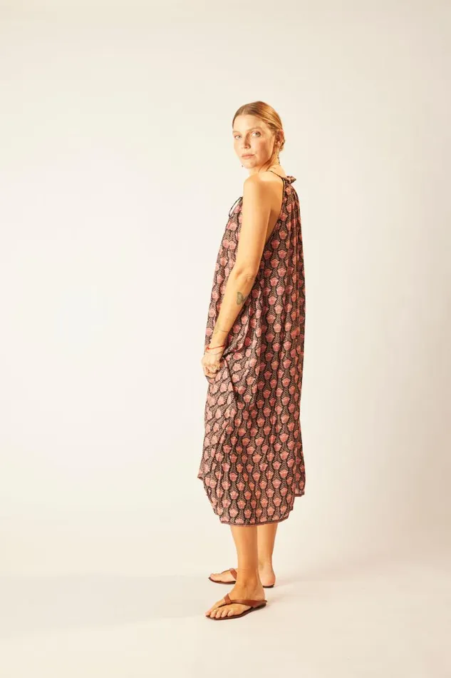 Dresses Shop Natalie Martin MARLIEN DRESS Tulip Print Kamari Black