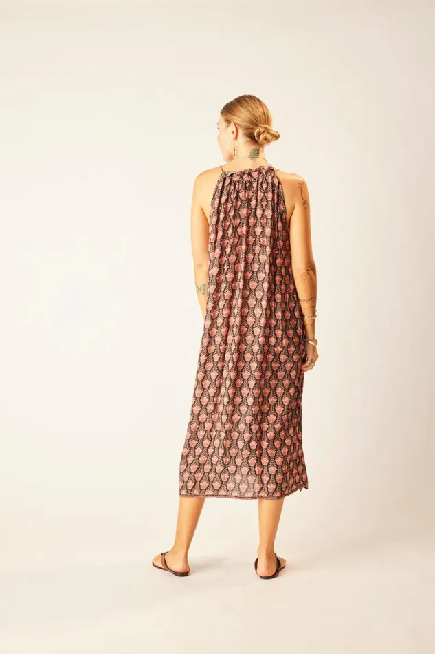 Dresses Shop Natalie Martin MARLIEN DRESS Tulip Print Kamari Black