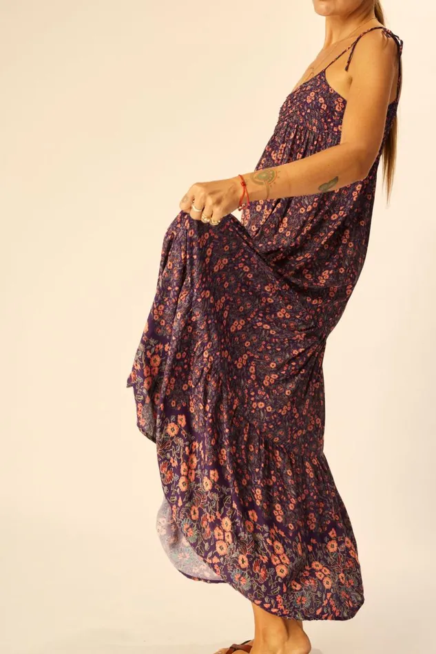 Dresses Shop Natalie Martin MELANIE DRESS Petite Fleur Aubergine