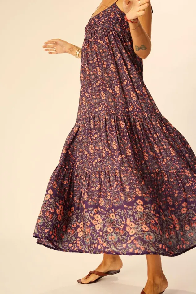 Dresses Shop Natalie Martin MELANIE DRESS Petite Fleur Aubergine