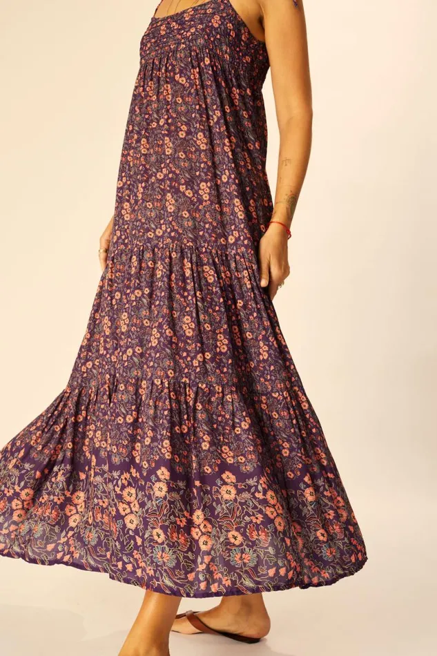 Dresses Shop Natalie Martin MELANIE DRESS Petite Fleur Aubergine