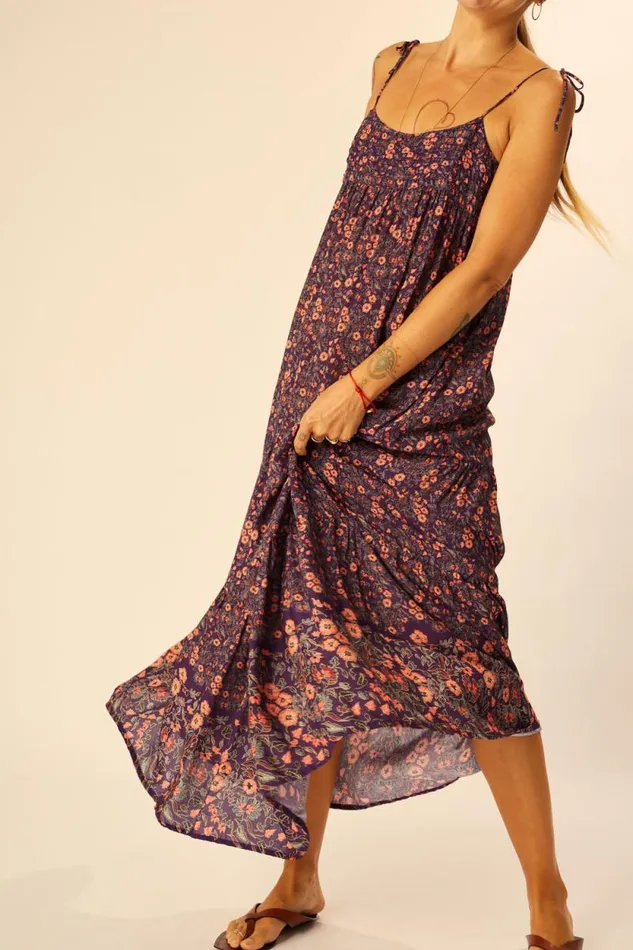 Dresses Shop Natalie Martin MELANIE DRESS Petite Fleur Aubergine